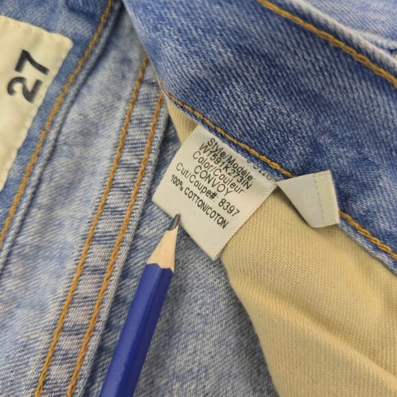 rag & bone The Dre Jean Mid-Rise Rolled Cuff Distressed Boyfriend, Size 27 - Picture 11 of 11